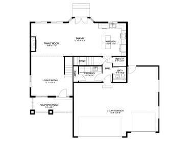 1st Floor Plan, 065H-0090