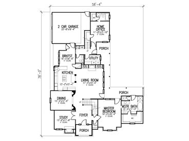 1st Floor Plan, 054H-0137