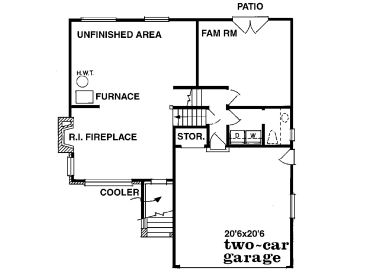1st Floor Plan, 032H-0011