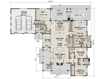 1st Floor Plan, 023H-0198