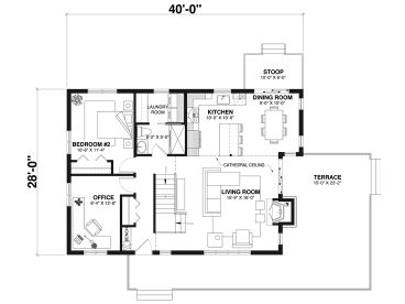 1st Floor Plan, 027H-0062