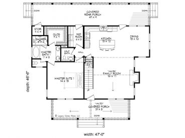 1st Floor Plan, 062H-0029