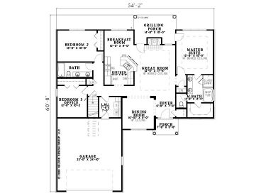 1st Floor Plan, 025H-0210