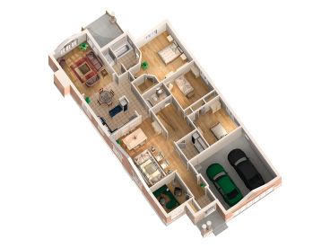 Floor Plan 3D, 072H-0038