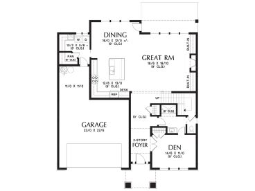 1st Floor Plan, 034H-0444
