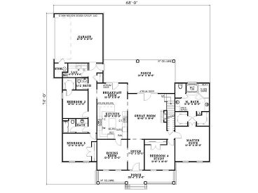 1st Floor Plan, 025H-0127