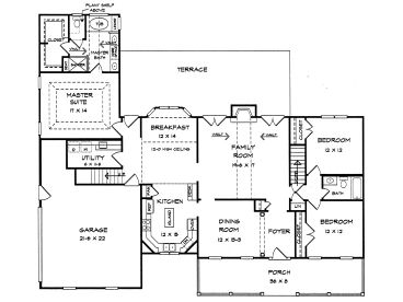 1st Floor Plan, 019H-0121
