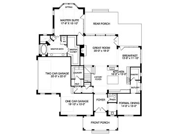 1st Floor Plan, 029H-0096
