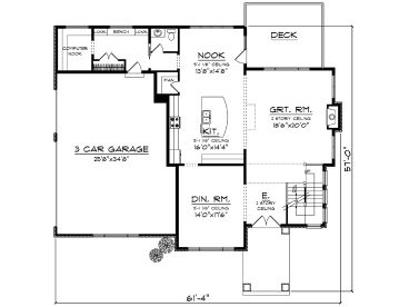 1st Floor Plan, 020H-0421