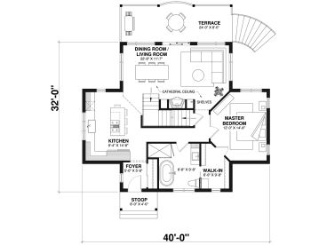 1st Floor Plan, 027H-0074