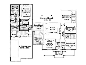 1st Floor Plan, 001H-0163