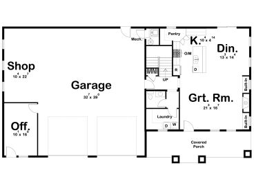 1st Floor Plan, 050H-0384