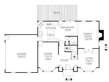 1st Floor Plan, 007H-0057