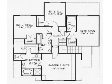 2nd Floor Plan, 029H-0014
