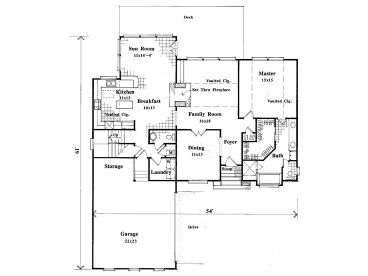 1st Floor Plan, 030H-0062
