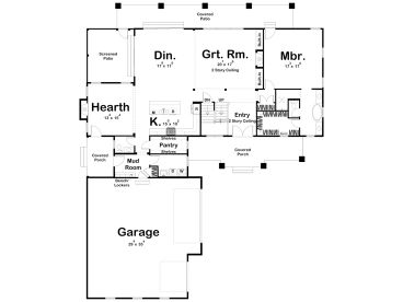 1st Floor Plan, 050H-0458