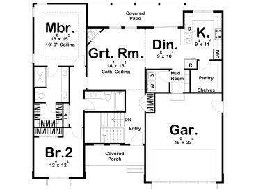 1st Floor Plan, 050H-0388