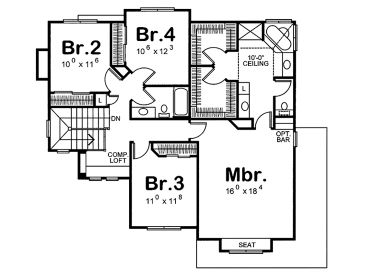 2nd Floor Plan, 031H-0130