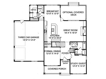 1st Floor Plan, 029H-0107