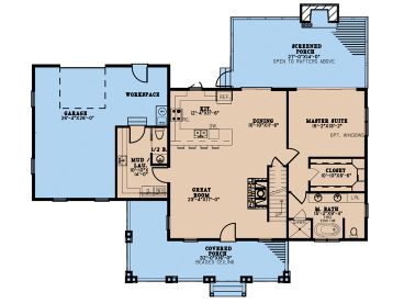 1st Floor Plan, 074H-0178