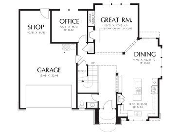 1st Floor Plan, 034H-0412