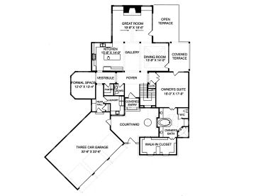 1st Floor Plan, 029H-0048