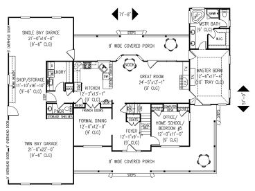 1st Floor Plan, 044H-0042