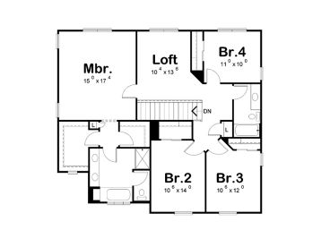 2nd Floor Plan, 031H-0416
