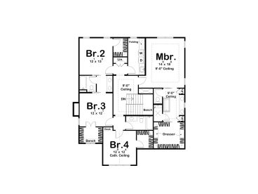 2nd Floor Plan, 050H-0507