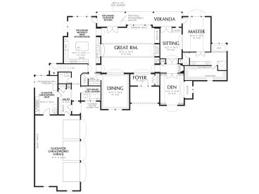 1st Floor Plan, 034H-0343