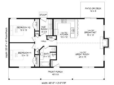 Floor Plan, 062H-0168