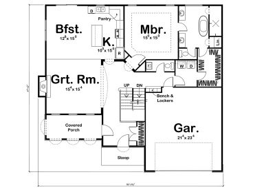 1st Floor Plan, 050H-0103