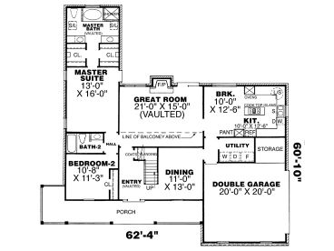 1st Floor Plan, 011H-0012
