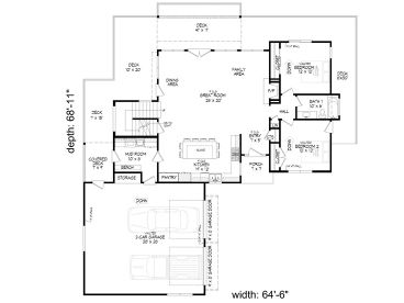 1st Floor Plan, 062H-0283