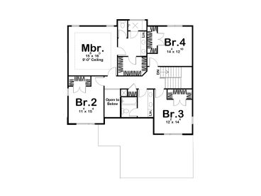 2nd Floor Plan, 050H-0183
