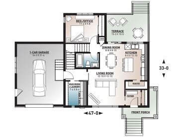 1st Floor Plan, 027H-0519