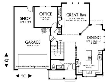 1st Floor Plan, 034H-0027