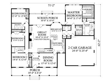 1st Floor Plan, 063H-0218