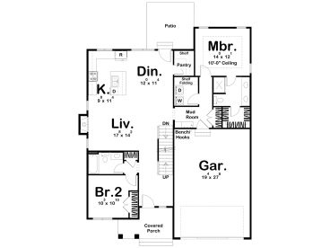 1st Floor Plan, 050H-0380