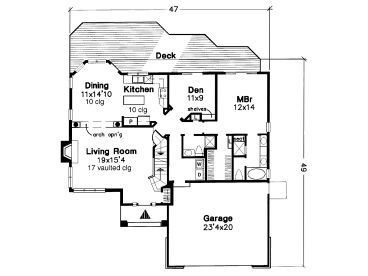 1st Floor Plan, 022H-0092