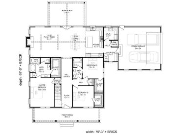 1st Floor Plan, 062H-0196