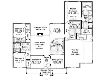 1st Floor Plan, 001H-0200