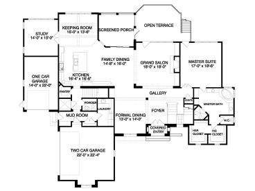 1st Floor Plan, 029H-0125