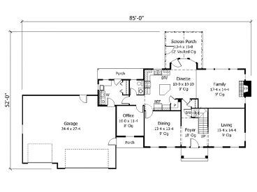 1st Floor Plan, 023H-0016
