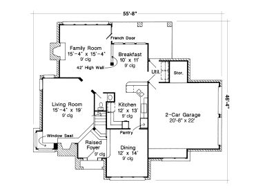 1st Floor Plan, 054H-0056