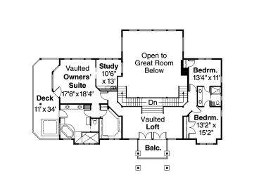 2nd Floor Plan, 051H-0107