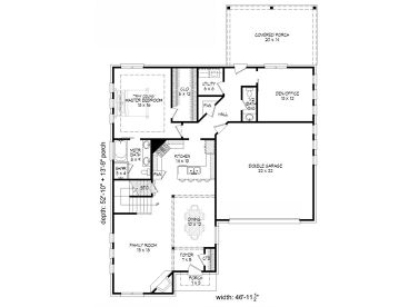 1st Floor Plan, 062H-0071