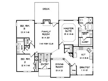 1st Floor Plan, 019H-0027