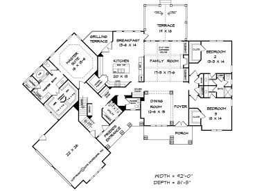 1st Floor Plan, 019H-0166