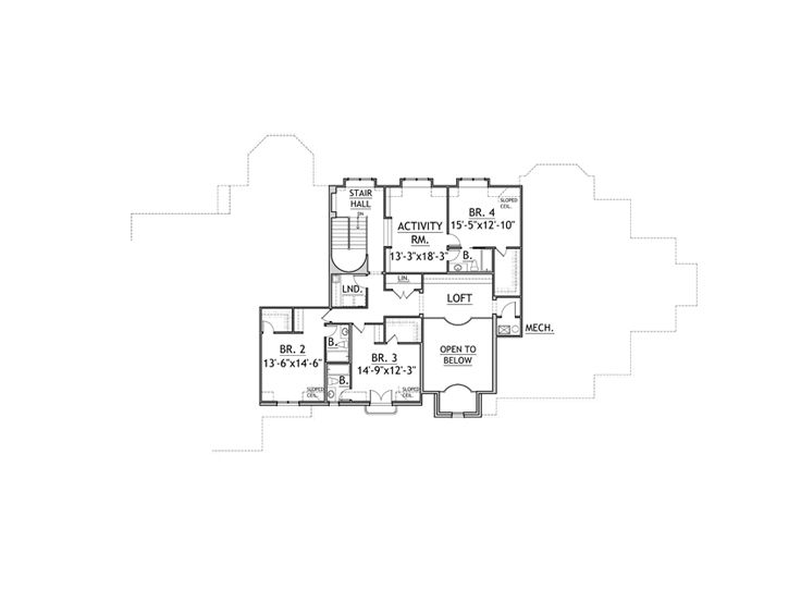 2nd Floor Plan, 055H-0011